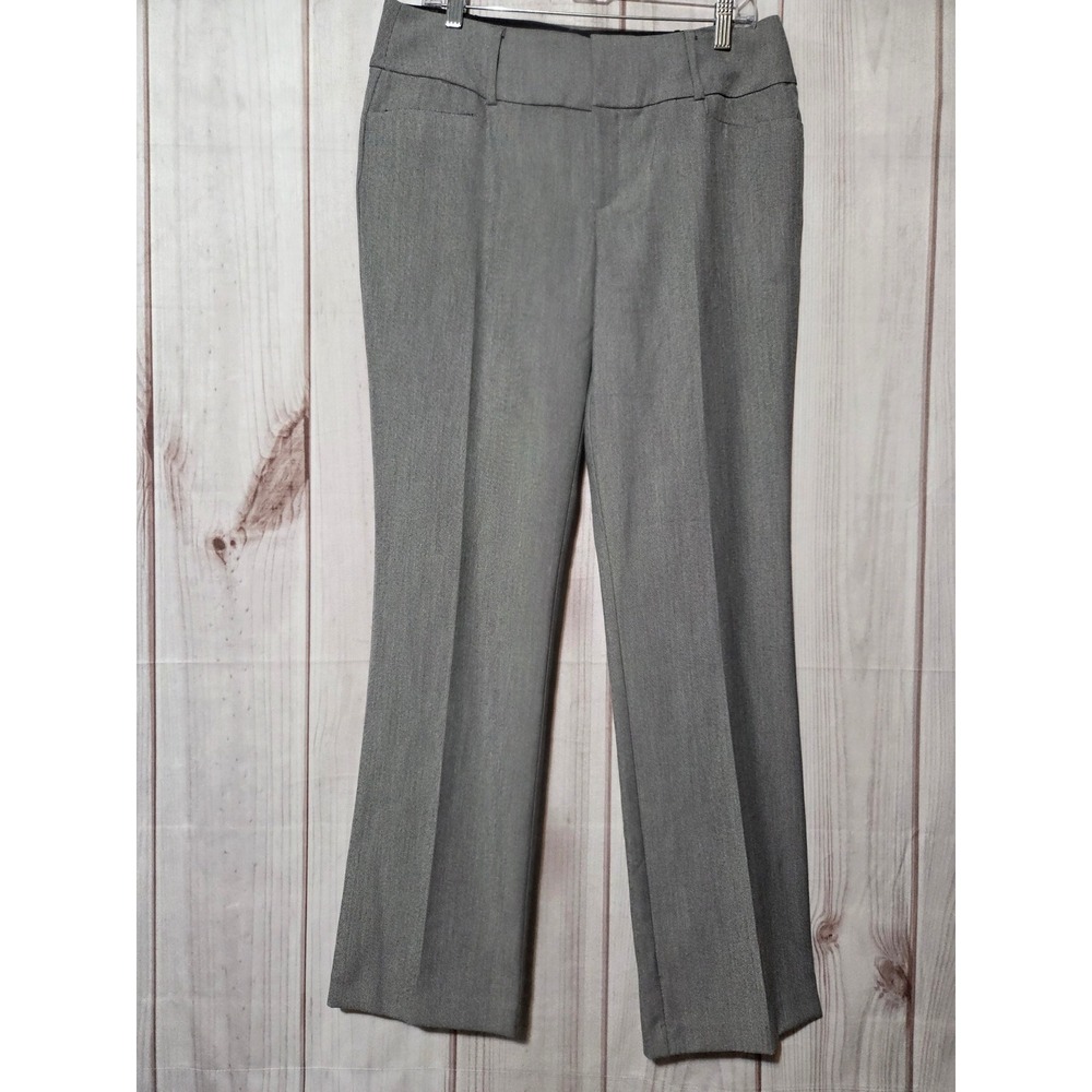 Apt. 9 Gray Straight Leg Pants Size 8 Professional Work Trousers Comfort Waist